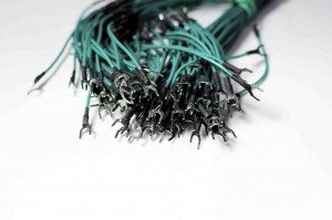 Green wires with cleats